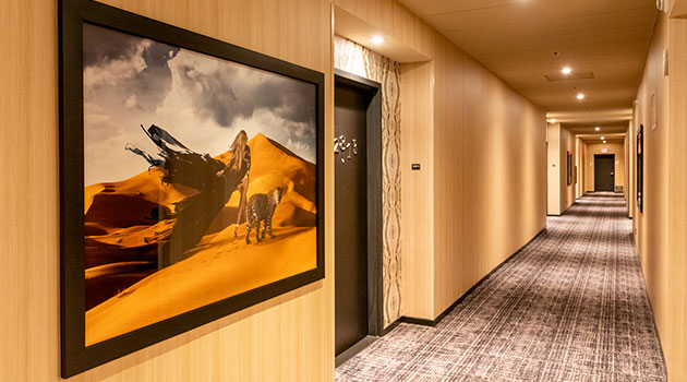 The brand new World Tower hallways